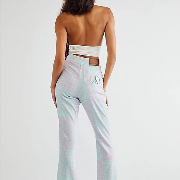 NWOT House of Sunny Purple Haze Party Pants and matching sample top, size S - Picture 3 of 7